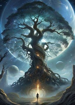 boom van ziel in nacht van Giandra Safaraz