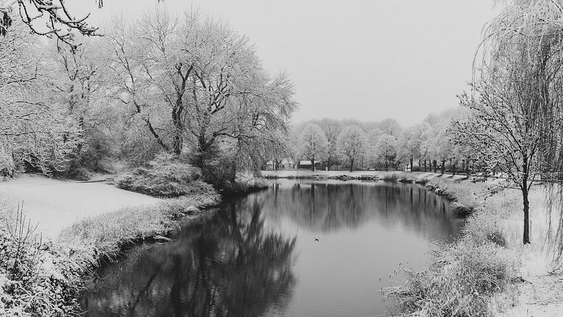 Bulwark Middelburg under fresh snow by Percy's fotografie