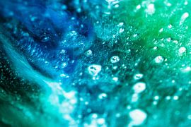 Blauw en groen schuim