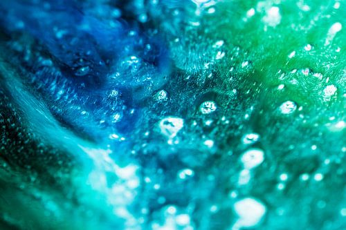 Blauw en groen schuim