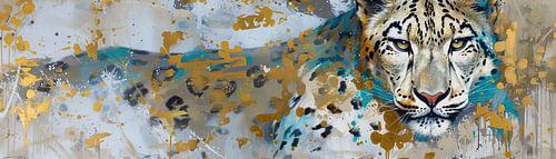 Peinture léopard or