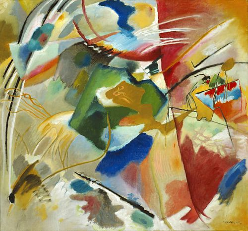Schilderij met groen centrum, Wassily Kandinsky