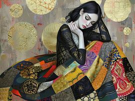 Porträt einer Frau von Abstraktes Gemälde