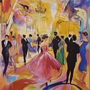 Dancing people in the dance hall abstract by TheXclusive Art thumbnail