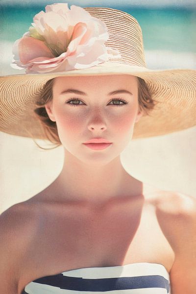 Summery elegance on the beach by Poster Art Shop
