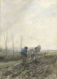 Ploughing farmer, Jacob Maris