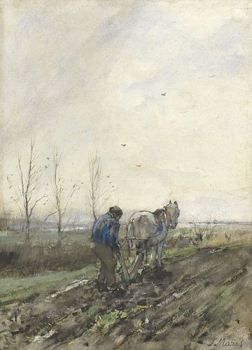 Ploegende boer, Jacob Maris