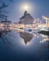 Volle maan naar bakboord