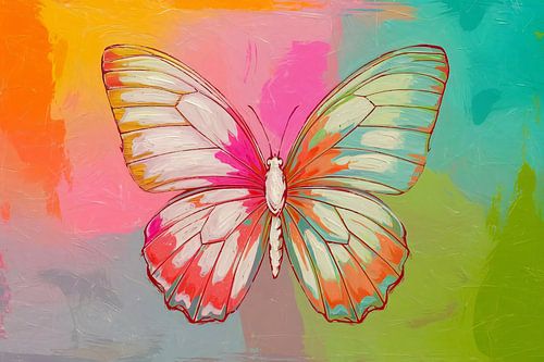 Kleurrijke vlinder digitale kunst