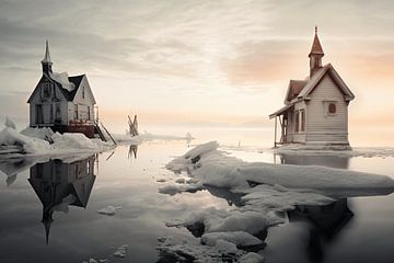 Sneeuwlandschap Scandinavië van Karina Brouwer