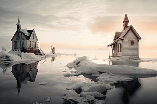 Snowy landscape Scandinavia