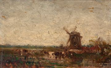 Holland, die Mühle, Félix Ziem