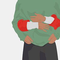 The couple's cuddle - flat design illustration