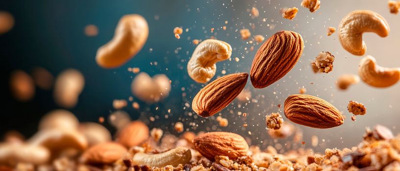 Nüsse in der Luft – Lebendiger Genuss von Poster Art Shop