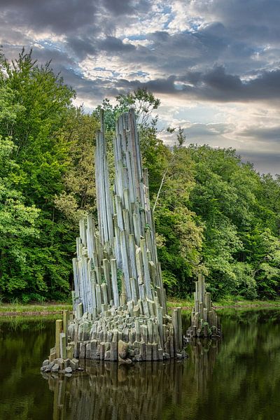 Vue du pont Rakotzbrücke dans le parc Kromlauer par Andreas Völkel