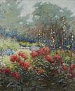 Mary Hiester Reid~Ein Garten im September von finemasterpiece Miniaturansicht