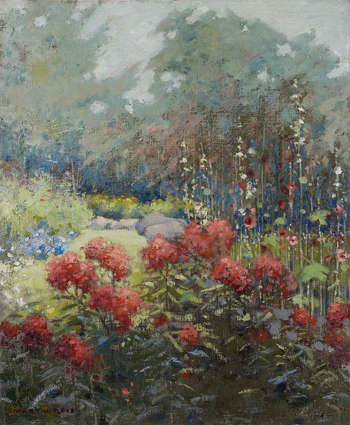Mary Hiester Reid~A garden in September by finemasterpiece