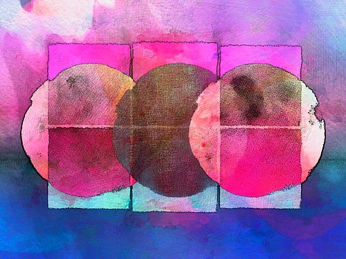 Kleurrijke abstracte geometrische organische vormen