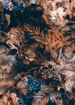 Art naturel brun #fleurs sur JBJart Justyna Jaszke