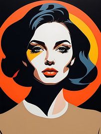 Pop Art Woman Portrait Abstract Geometric Art by 1xMerch