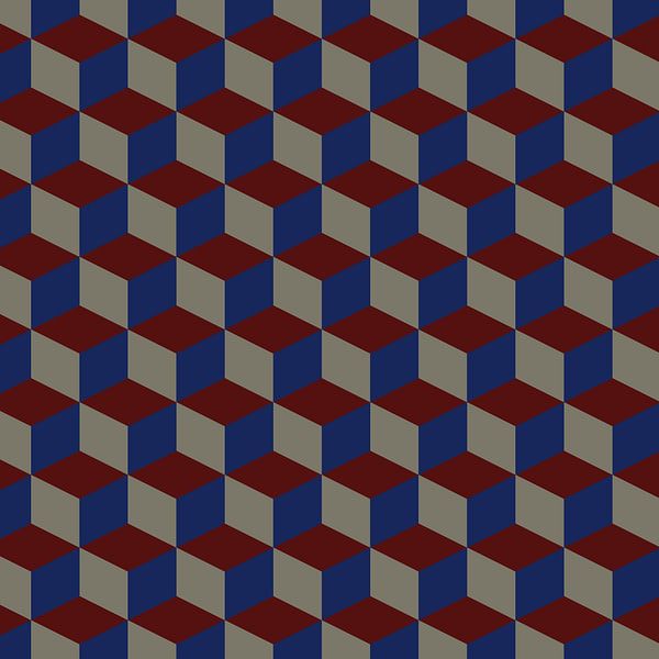 Modern abstract geometric pattern in retro style no. 6 by Dina Dankers