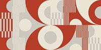 Retro Geometry: Serene Circles and Stripes no. 9