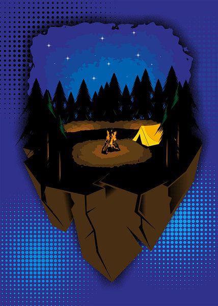 CAMPFIRE HALFTONE by Taufan Heriyansyah