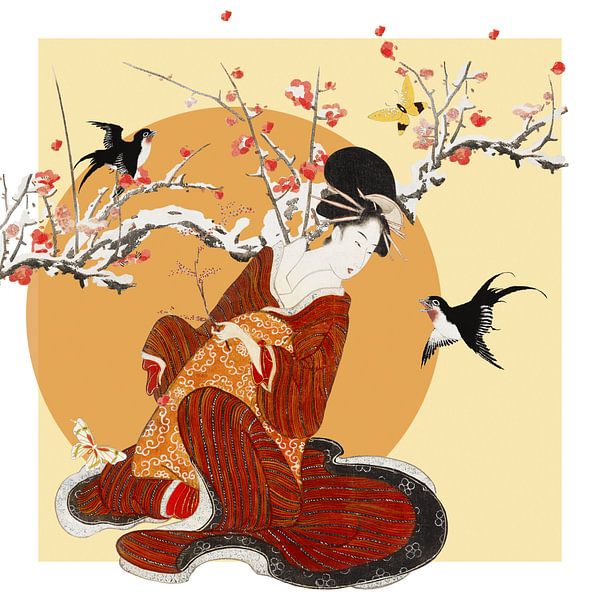 Japanese Geisha by Marja van den Hurk