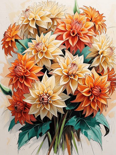 Dahlia d'automne Radiance par Artistic
