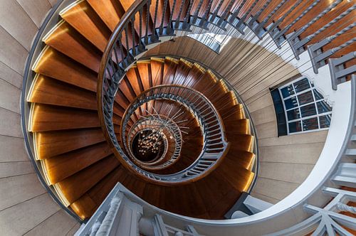 Treppenhaus (rund), von oben gesehen