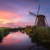 Coucher de soleil au moulin sur Niels Dam