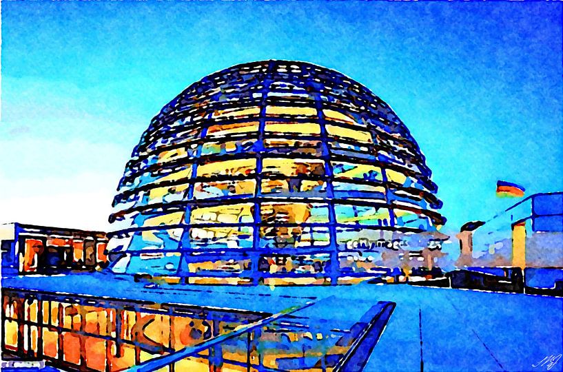 Glaskuppel über dem Reichstag von Saskia Ben Jemaa