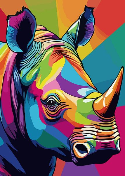 Rhino Pop Art by MIROKKU