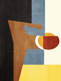 Modern Geometric Abstract Art in Earth Tones