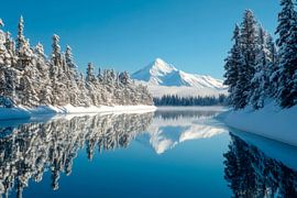 Paysage hivernal Réflexion sur Poster Art Shop