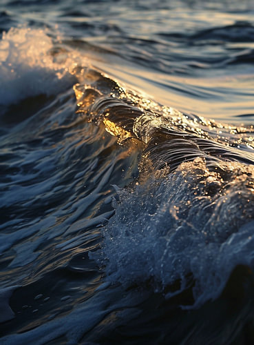 L'heure dorée au bord de la mer