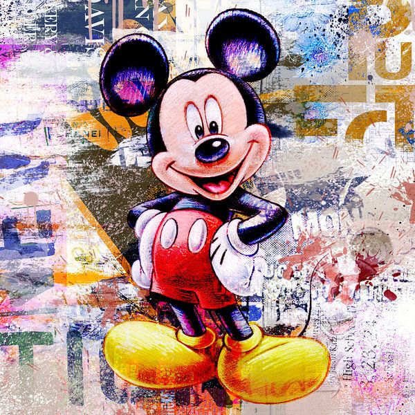 Mickey Street Art van Rene Ladenius Digital Art