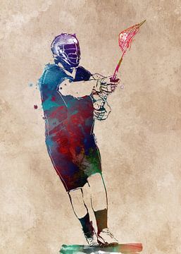 Lacrosse sport kunst #lacrosse #sport van JBJart Justyna Jaszke