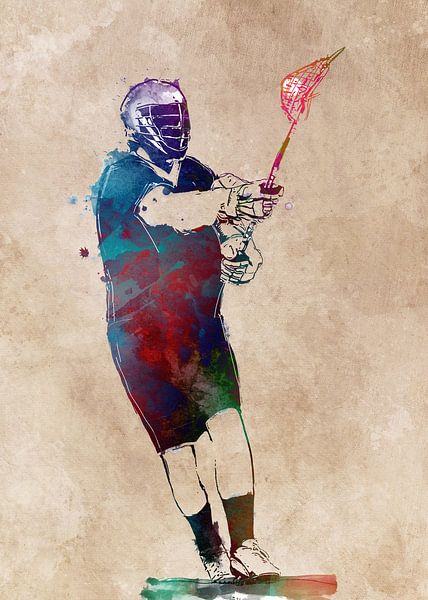 Lacrosse sport art #lacrosse #sport by JBJart Justyna Jaszke