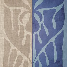 BLUE WATERCOLOR LINEN van TW living