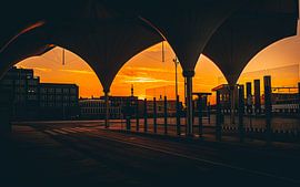 Coucher de soleil Station de bus Leidsche Rijn sur La Photographie Utréchoise