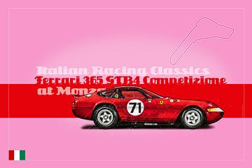 Ferrari 365 GTB4 Competizione op Monza van Theodor Decker