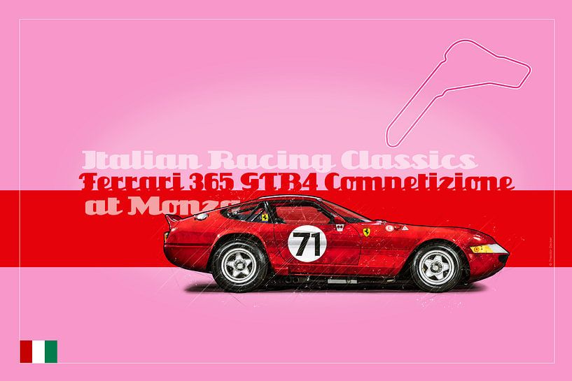 Ferrari 365 GTB4 Competizione at Monza von Theodor Decker