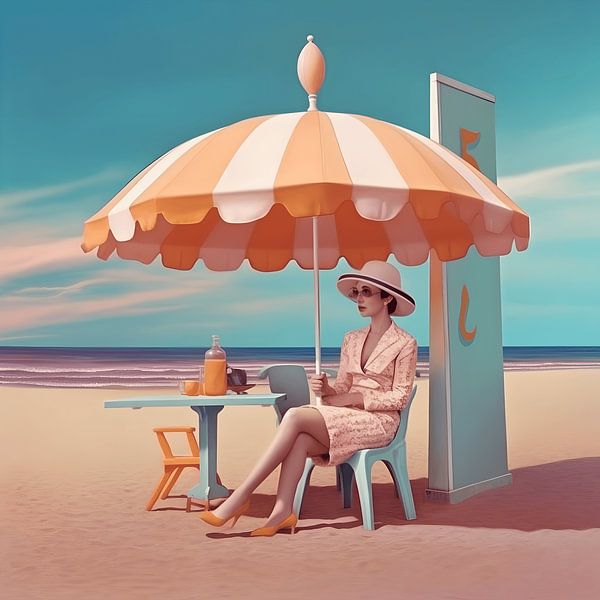 Dame aan zee van LidyStuit