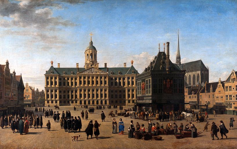 Das Rathaus auf dem Dam, Amsterdam - Gerrit Adriaensz Berckheyde von 1000 Schilderijen