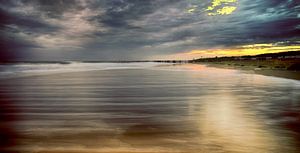 Zoutelande Strand am Abend