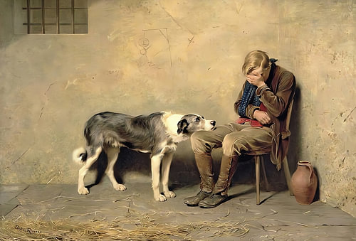 Frau mit Schaf
