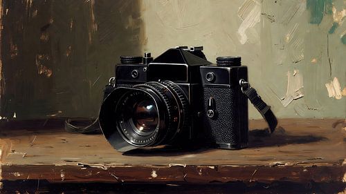 Zwarte spiegelreflexcamera