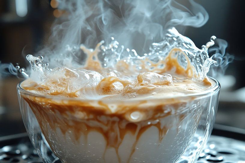 eine heiße Tasse Kaffee oder Cappuccino trinken von Egon Zitter