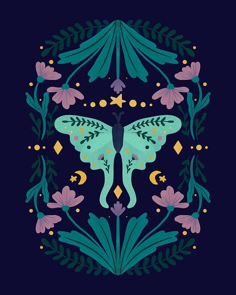 Mystical Series – Luna Moth by Angela Minca